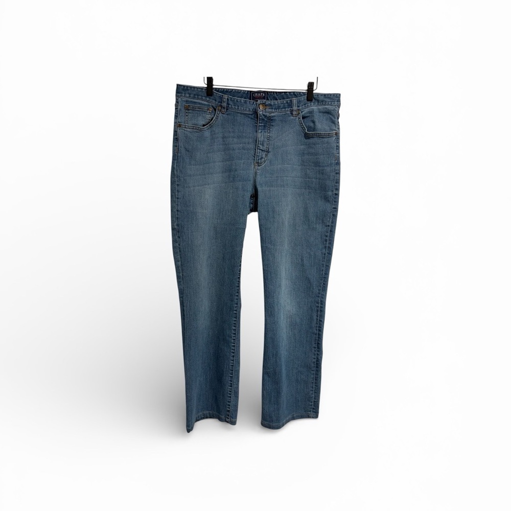 2/$25 Chaps Denim Women's Blue Straight Leg 5-Pocket Jeans 29”